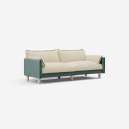 Cozy 3 Seater Sofa - Sage Cotton - thumbnail 4