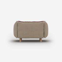 Pillow 1.5 Seater Sofa - Cream Textured Weave - thumbnail 4