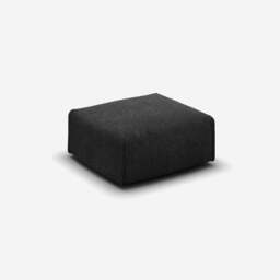 Float Square Ottoman - Black Boucle - thumbnail 1