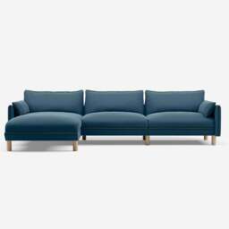 Cozy 5 Seater LH Chaise Sofa - Teal Velvet - thumbnail 3