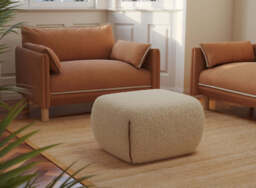 Cozy Pouffe - Cream Fleece - thumbnail 2