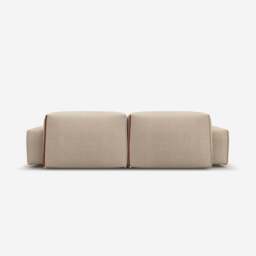 Float 3 Seater RH Chaise Sofa - Cream Textured Weave - thumbnail 4