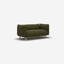 Pillow 2 Seater Sofa - Dark Green Velvet - thumbnail 3