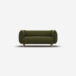 Pillow 2 Seater Sofa - Dark Green Velvet - thumbnail 1