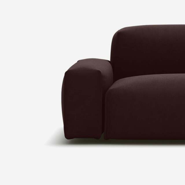 Float Dark Brown Velvet Jacket - Natural Trim