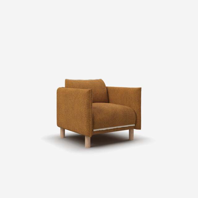 Cozy Armchair - Mustard Boucle II - image 1