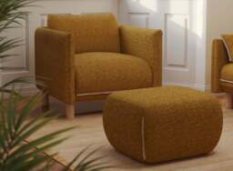 Cozy Armchair - Mustard Boucle II - thumbnail 8