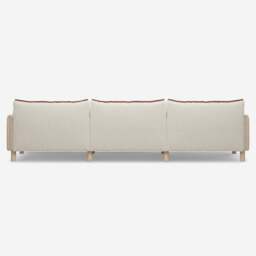 Cozy 5 Seater LH Chaise Sofa - Cream Textured Weave - thumbnail 4