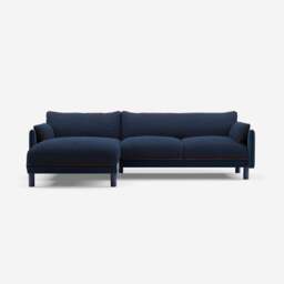 Cozy 4 Seater LH Chaise Sofa - Midnight Blue Velvet - thumbnail 3