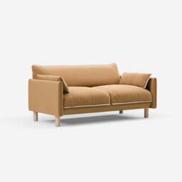 Cozy 2 Seater Sofa - Ochre Cotton - thumbnail 4