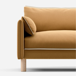Cozy 2 Seater Sofa - Ochre Cotton - thumbnail 6