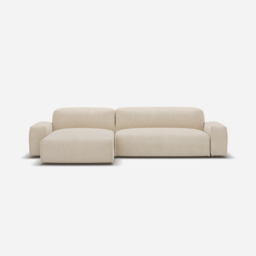 Float 4 Seater LH Chaise Sofa - Cream Textured Weave - thumbnail 4
