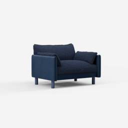 Cozy 1.5 Seater Sofa - Midnight Blue Velvet - thumbnail 3