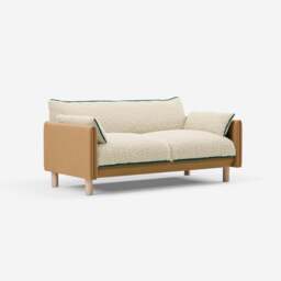 Cozy 2 Seater Sofa - Ochre Cotton - thumbnail 3