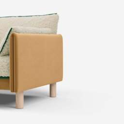 Cozy 2 Seater Sofa - Ochre Cotton - thumbnail 2