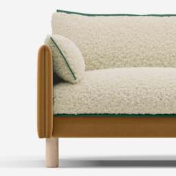Cozy 2 Seater Sofa - Ochre Cotton - thumbnail 5