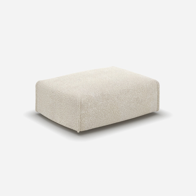 Float Rectangular Ottoman - Ecru Boucle - image 1
