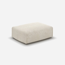 Float Rectangular Ottoman - Ecru Boucle