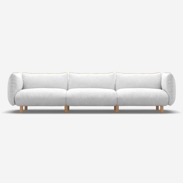 Pillow 5 Seater Sofa - Natural Cotton - image 1