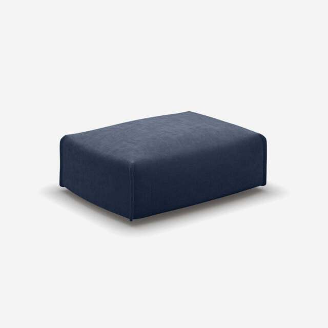 Float Rectangular Ottoman - Navy Cotton - image 1