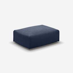 Float Rectangular Ottoman - Navy Cotton