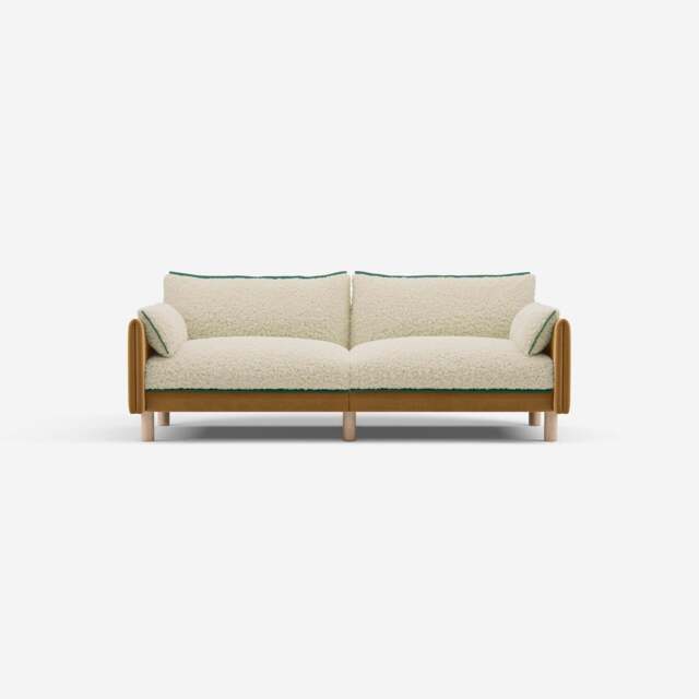 Cozy 3 Seater Sofa - Ochre Cotton - image 1