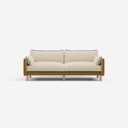 Cozy 3 Seater Sofa - Ochre Cotton - thumbnail 1