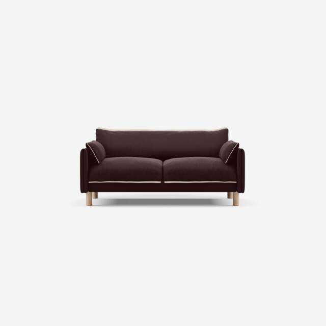 Cozy 2 Seater Sofa - Dark Brown Velvet - image 1