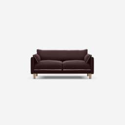 Cozy 2 Seater Sofa - Dark Brown Velvet - thumbnail 1
