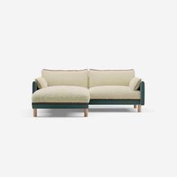 Cozy 3 Seater LH Chaise Sofa - Sage Cotton - thumbnail 3