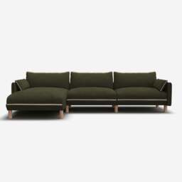 Cozy 5 Seater LH Chaise Sofa - Green Boucle II - thumbnail 3