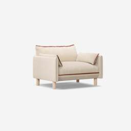 Cozy 1.5 Seater Sofa - Cream Textured Weave - thumbnail 3