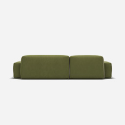 Float 4 Seater LH Chaise Sofa - Dark Green Velvet - thumbnail 5