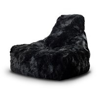 Extreme Lounging Mighty B Sheepskin Fur Indoor Bean Bag in Black - image 1