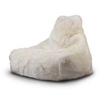 Extreme Lounging Mighty B Sheepskin Fur Indoor Bean Bag in Cream - image 1