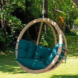 Globo Garden Hanging Chair in Green - thumbnail 1