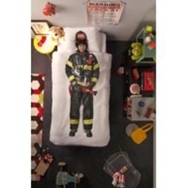 Snurk Childrens Firefighter Duvet Bedding Set - Single - thumbnail 2