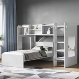 Flair Wizard L Shaped Bunk Bed White - thumbnail 1