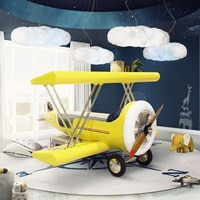 Sky B Plane Junior Bed in Yellow - image 1