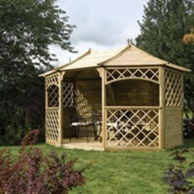 Rowlinson Sandringham Wooden Gazebo in Natural Timber