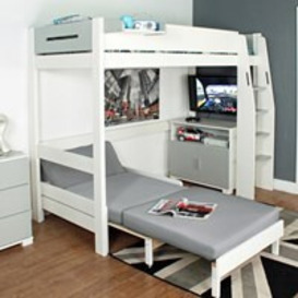 Urban Grey High Sleeper 3 Bed with Sofa Bed & 2 Door Storage Cupboard - thumbnail 2