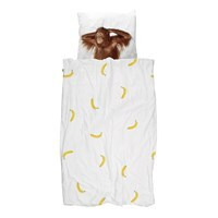 Snurk Childrens Banana Monkey Duvet Bedding Set - image 1
