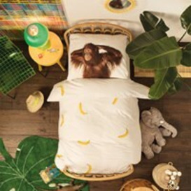 Snurk Childrens Banana Monkey Duvet Bedding Set - thumbnail 2