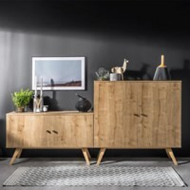 Vox Nature Small Wooden Sideboard in Oak Effect - thumbnail 2