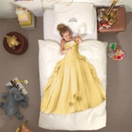 Snurk Childrens Princess Duvet Bedding Set in Yellow - thumbnail 2