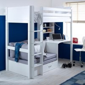 Nordic Kids High Sleeper 3 with Desk and Sofa Bed