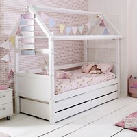 Nordic Kids Open House Bed with Drawers & Trundle - image 1