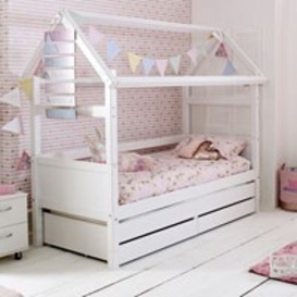 Nordic Kids Open House Bed with Drawers & Trundle - thumbnail 1