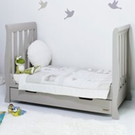 Obaby Stamford Mini Sleigh Cot Bed in Warm Grey - thumbnail 2