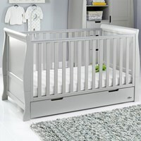 Obaby Stamford Classic Sleigh Cot Bed in Warm Grey - image 1